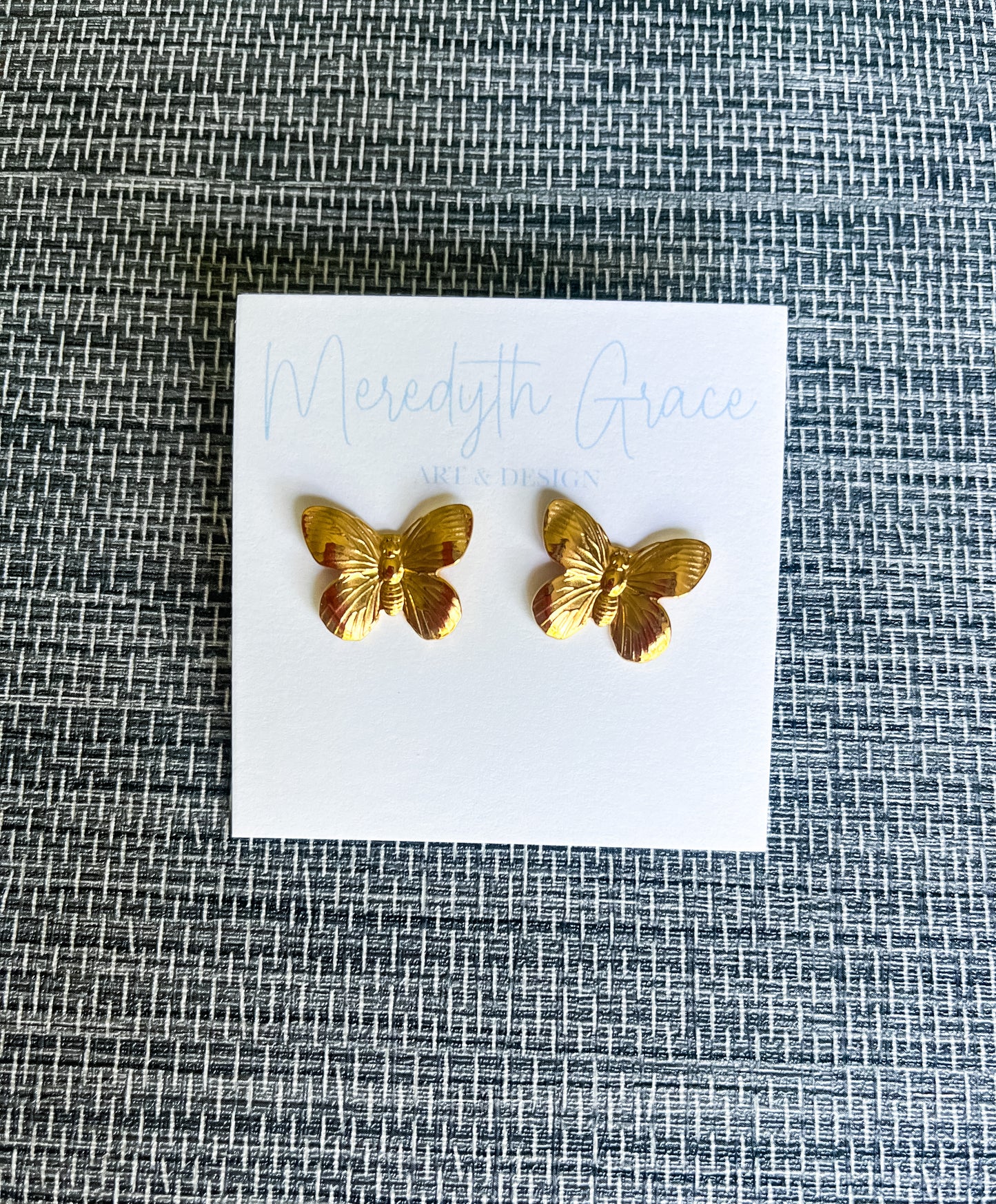 Butterfly stud earrings