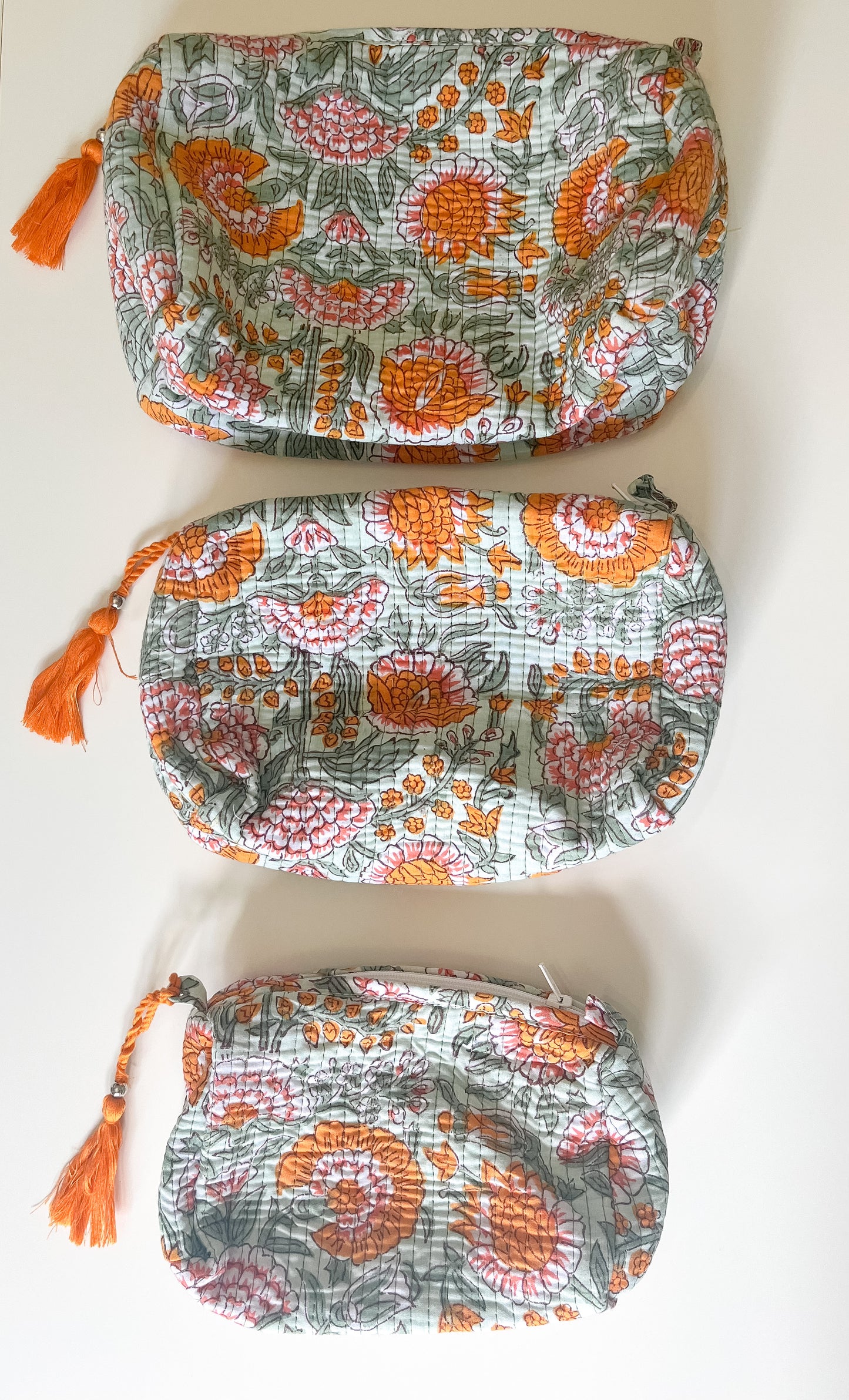 Block print cosmetic bag I