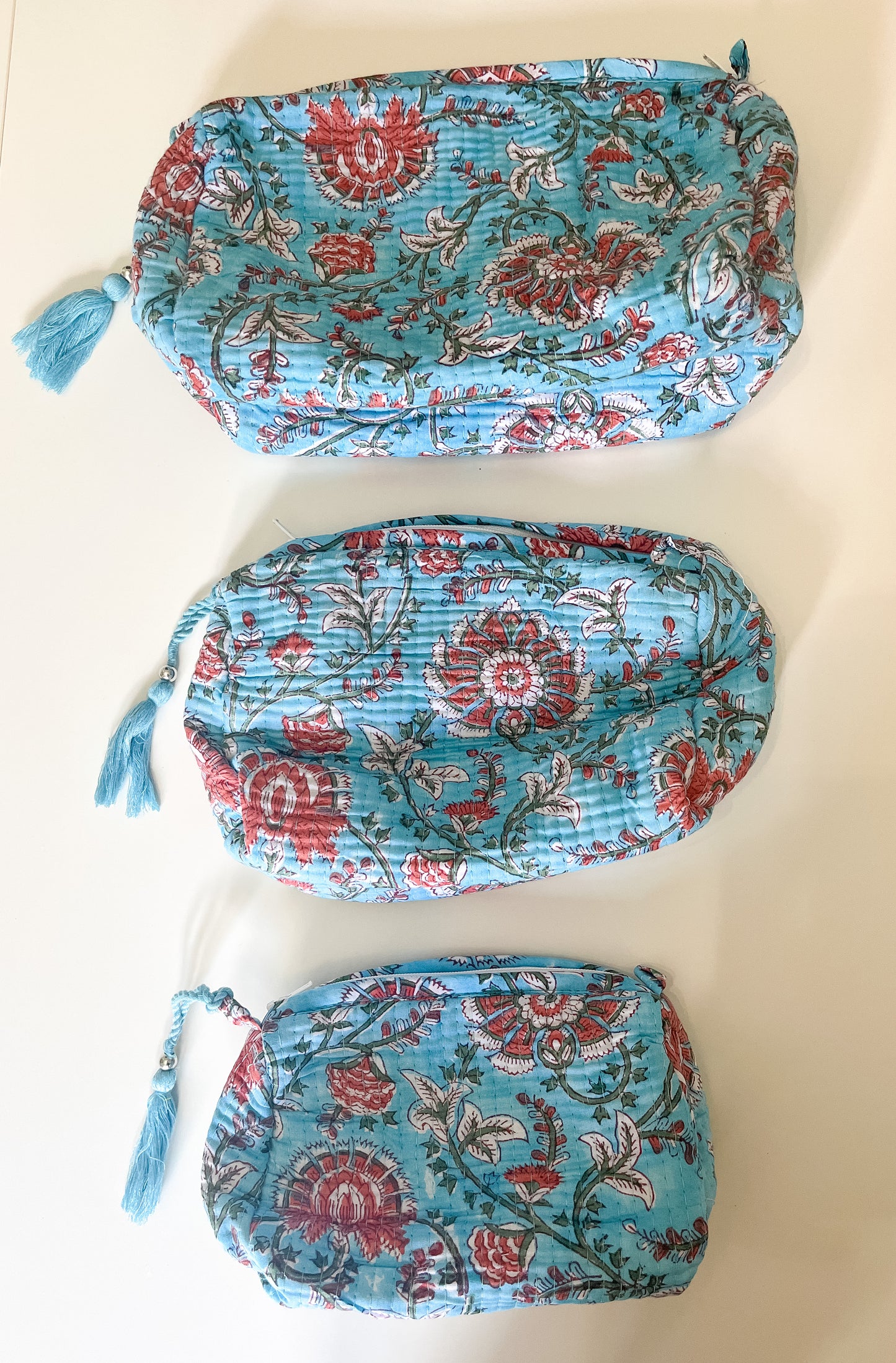 Block print cosmetic bag IV