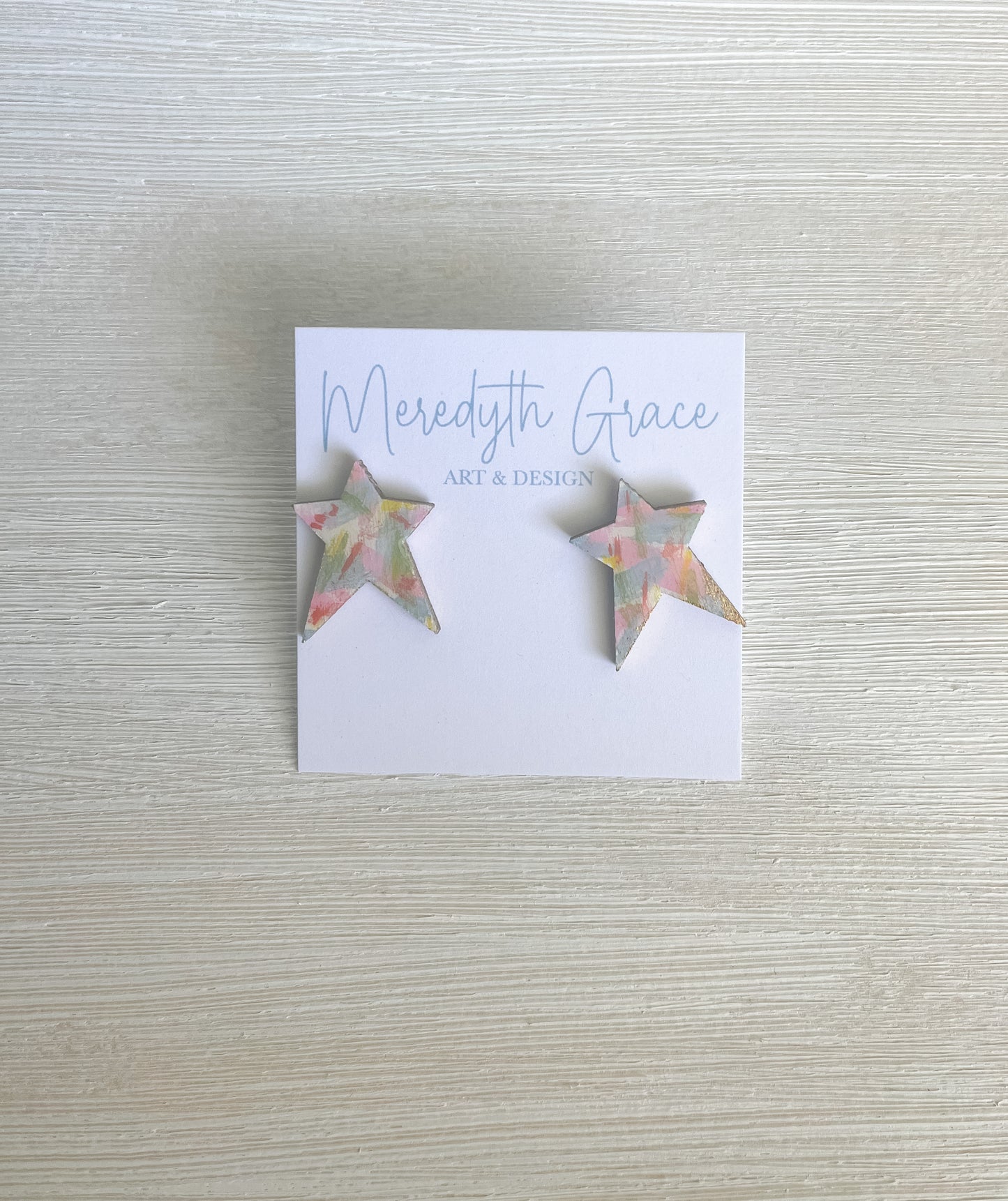 Abstract star earrings ll