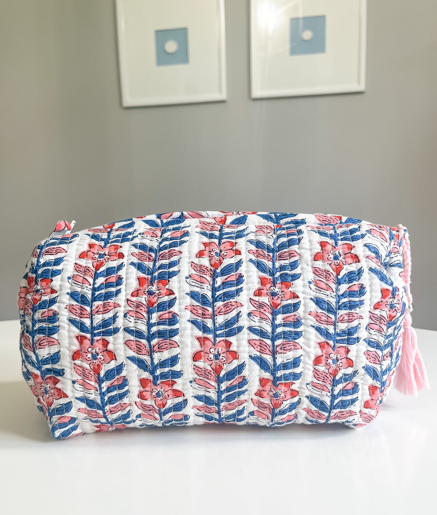 Block print cosmetic bag V