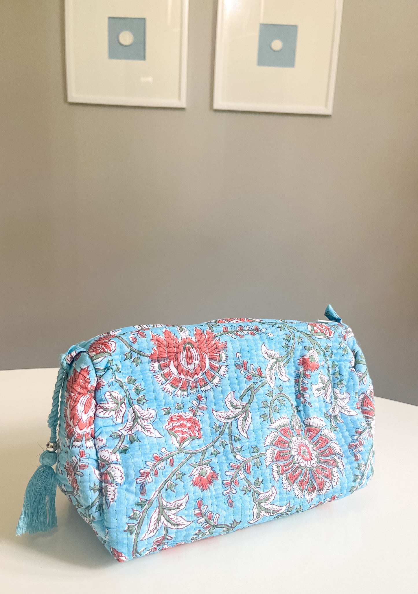 Block print cosmetic bag IV
