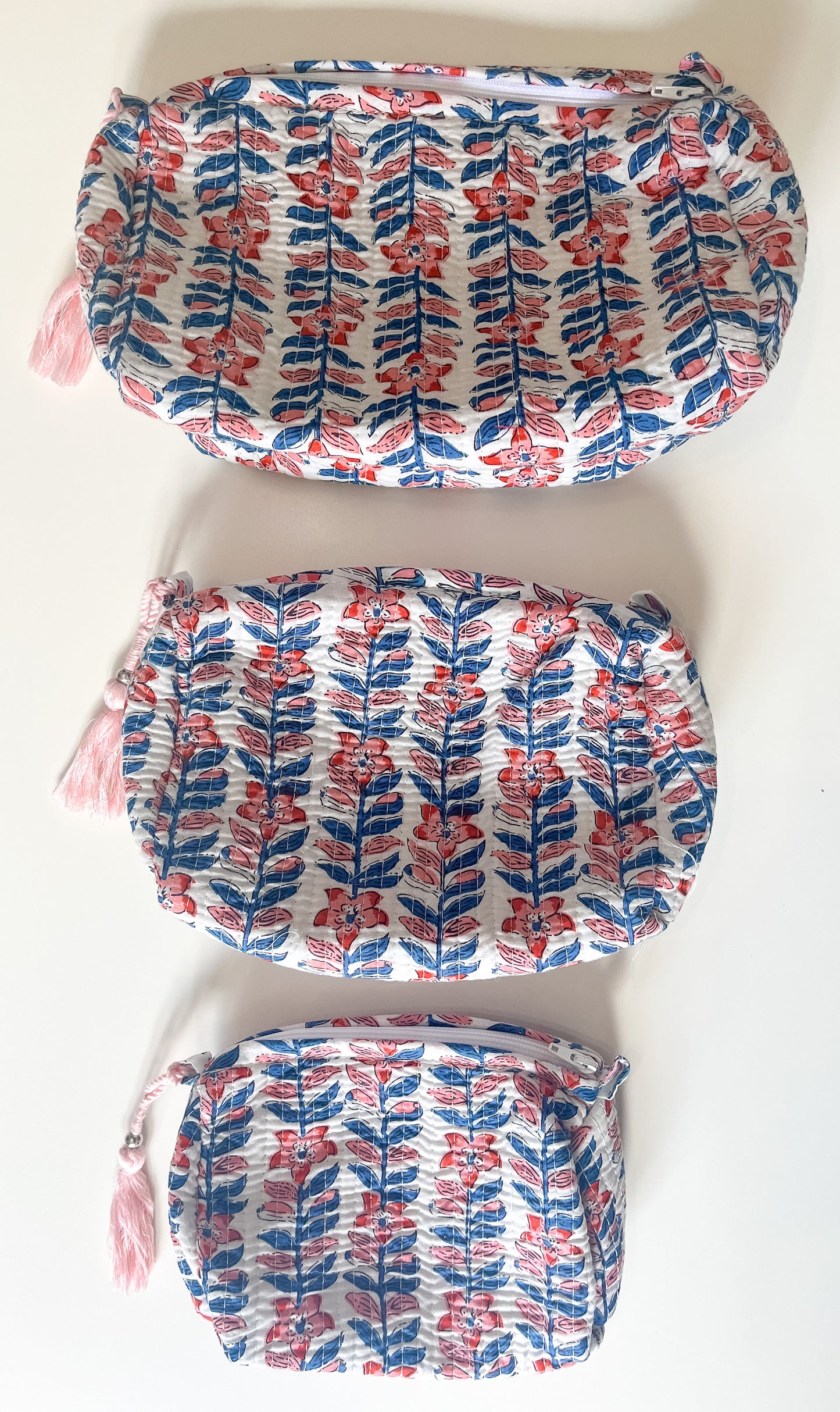 Block print cosmetic bag V