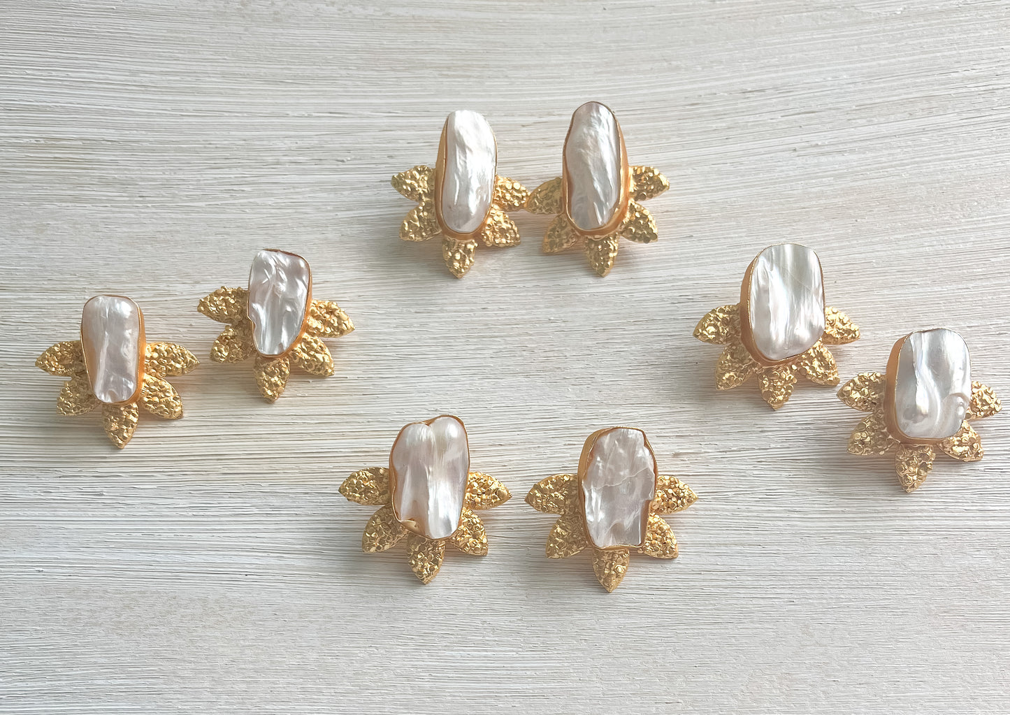 Baroque flower studs