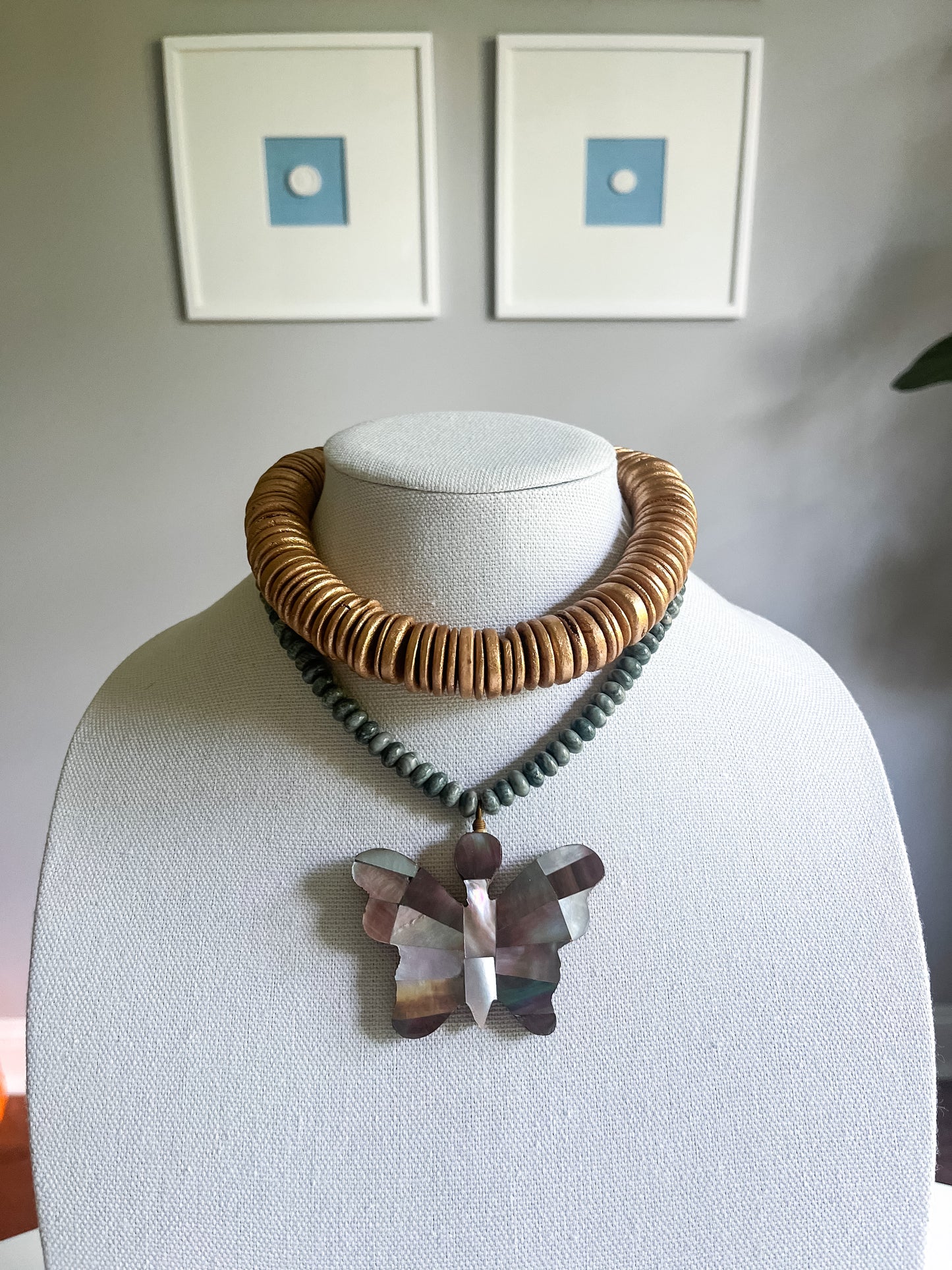 Butterfly shell necklace