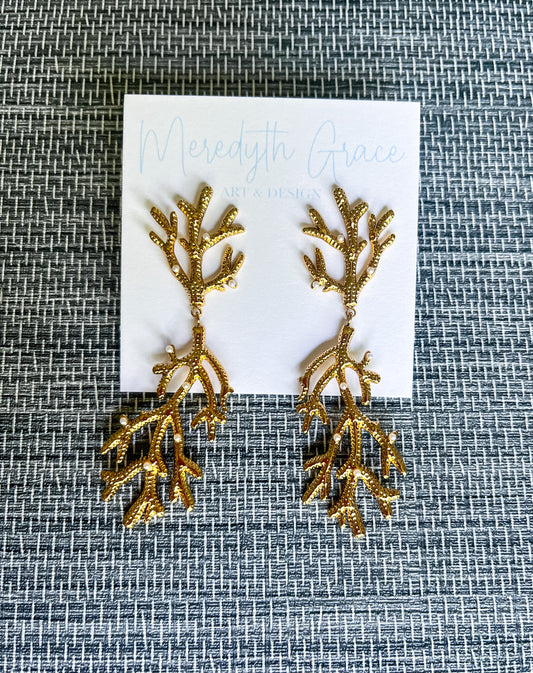 Coral earrings
