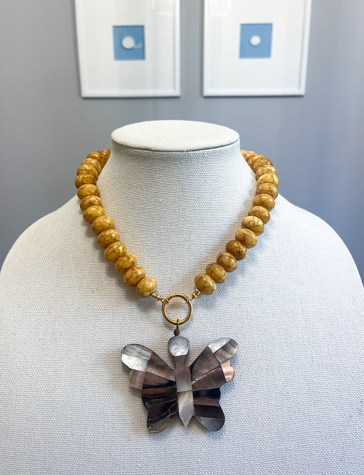Chunky butterfly necklace
