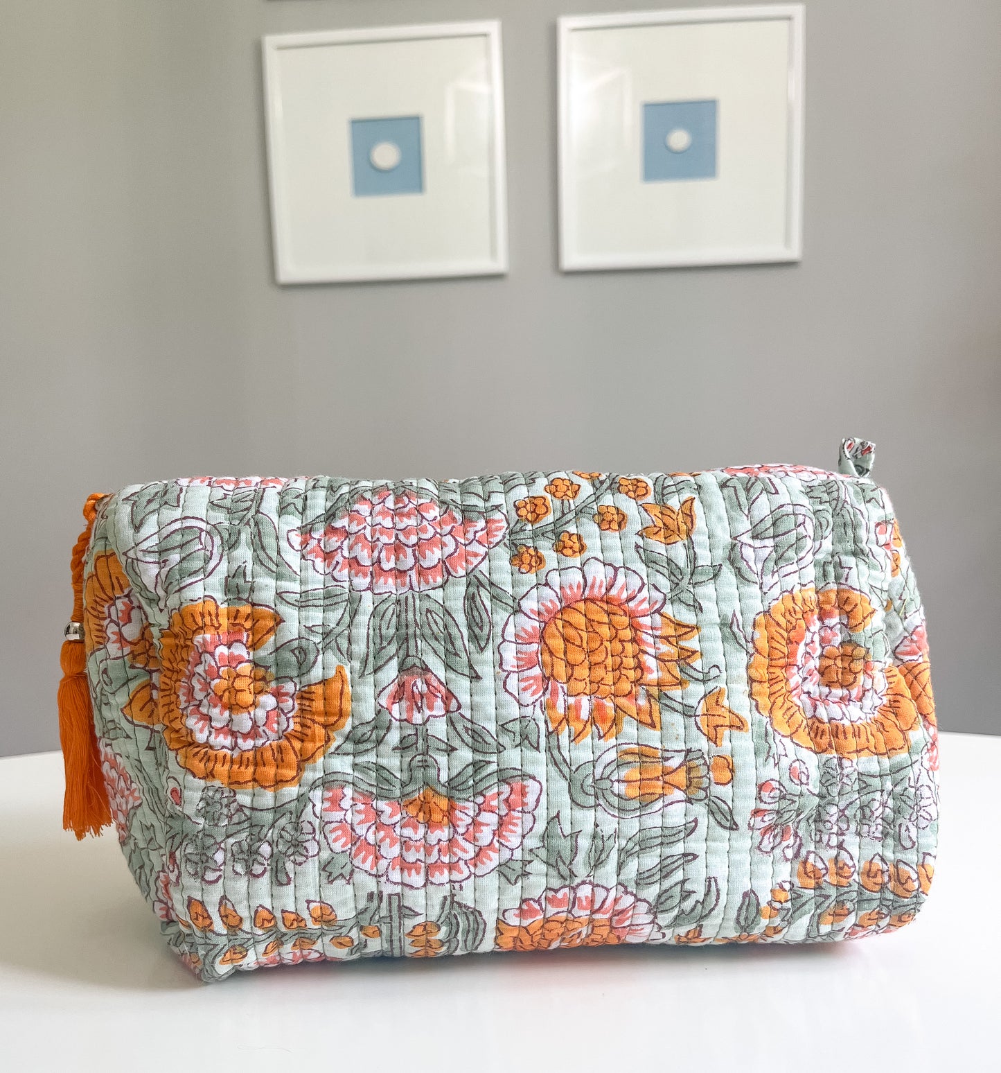 Block print cosmetic bag I