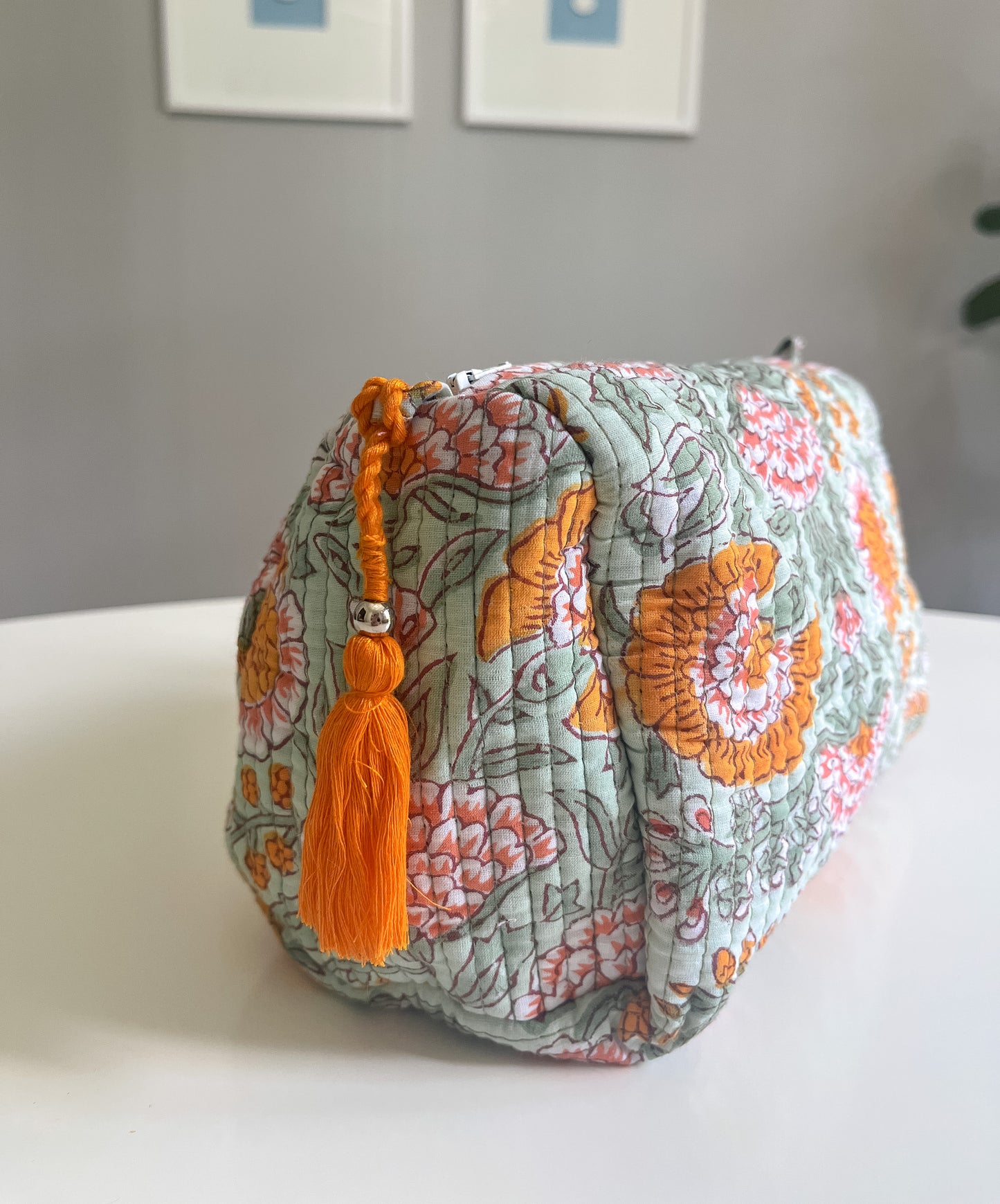 Block print cosmetic bag I