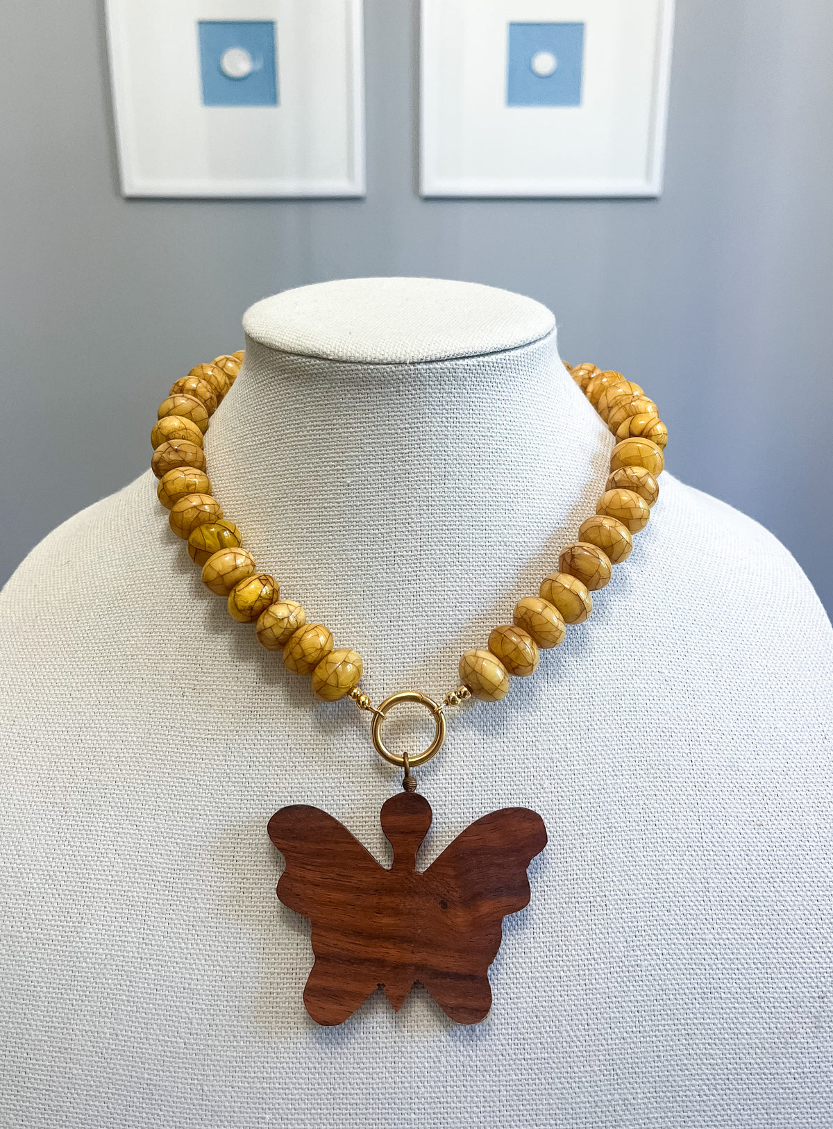 Chunky butterfly necklace
