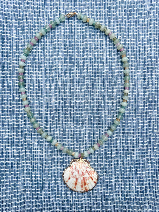 Beaded shell necklace